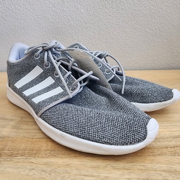 Adidas Womens Cloudfoam QT Racer Running Shoes Sneakers FX3427 Gray White Size 9 - Picture 3 of 13